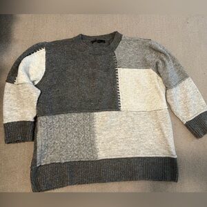 Zara Men's Multi-Tone Crewneck Sweater